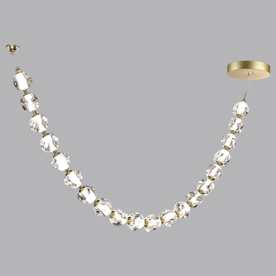 5085/80L L-VISION ODL25 565 золото/прозрачный/металл/акрил Подвес- бусы LED 80W 4000K 4000Лм JEMSTONE