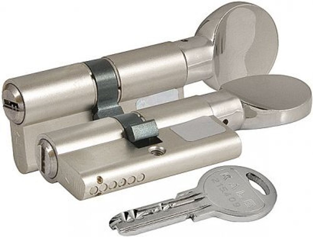 Цилиндровый механизм с вертушкой 164 SM/68 (26+10+32) mm никель 5 кл.  арт.14723