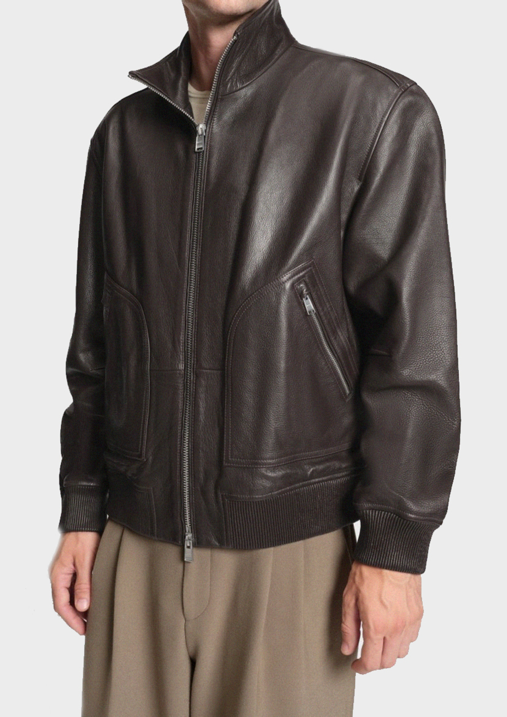 Куртка кожанная BOSS C-Mander