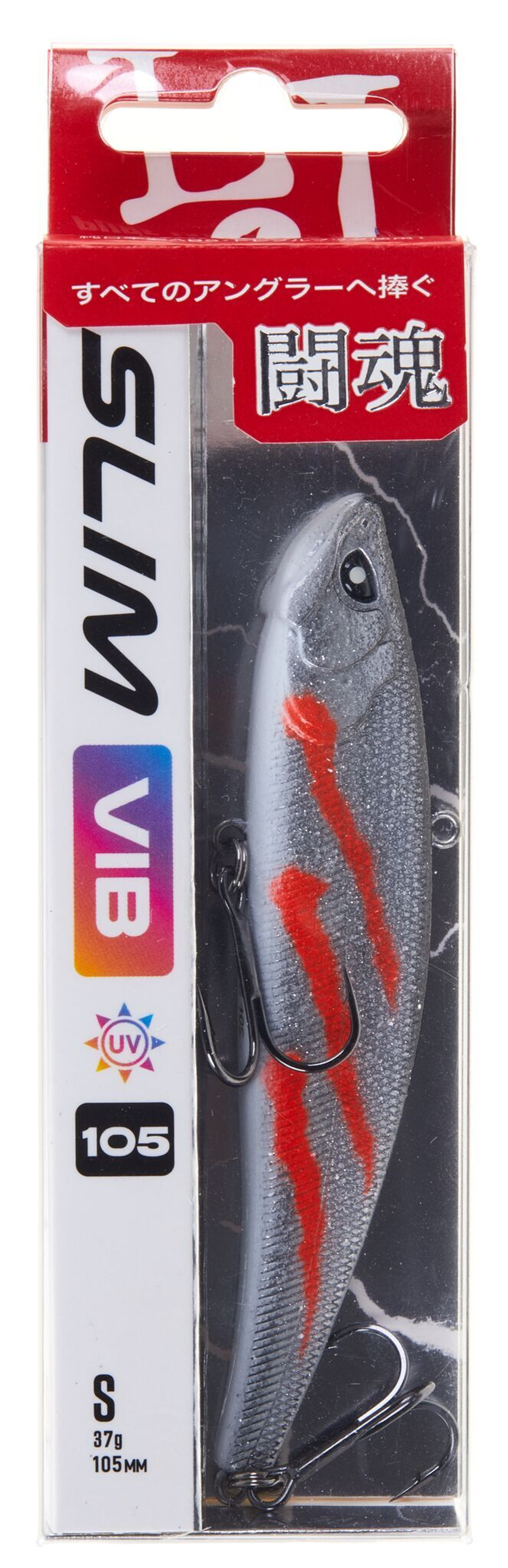 Воблер вертикальный Lucky John Slim VIB S 105, цвет 356