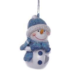 GAEM Фигурка декоративная подвесная "Снеговик", L4 W2,5 H6 см, 2в.