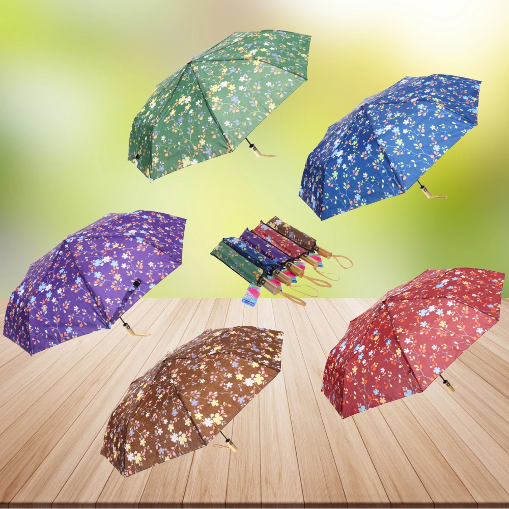 Зонт женский полуавтомат «Лагуна», микс 6 цветов, 8 спиц, d-100см, длина в слож. виде 30см