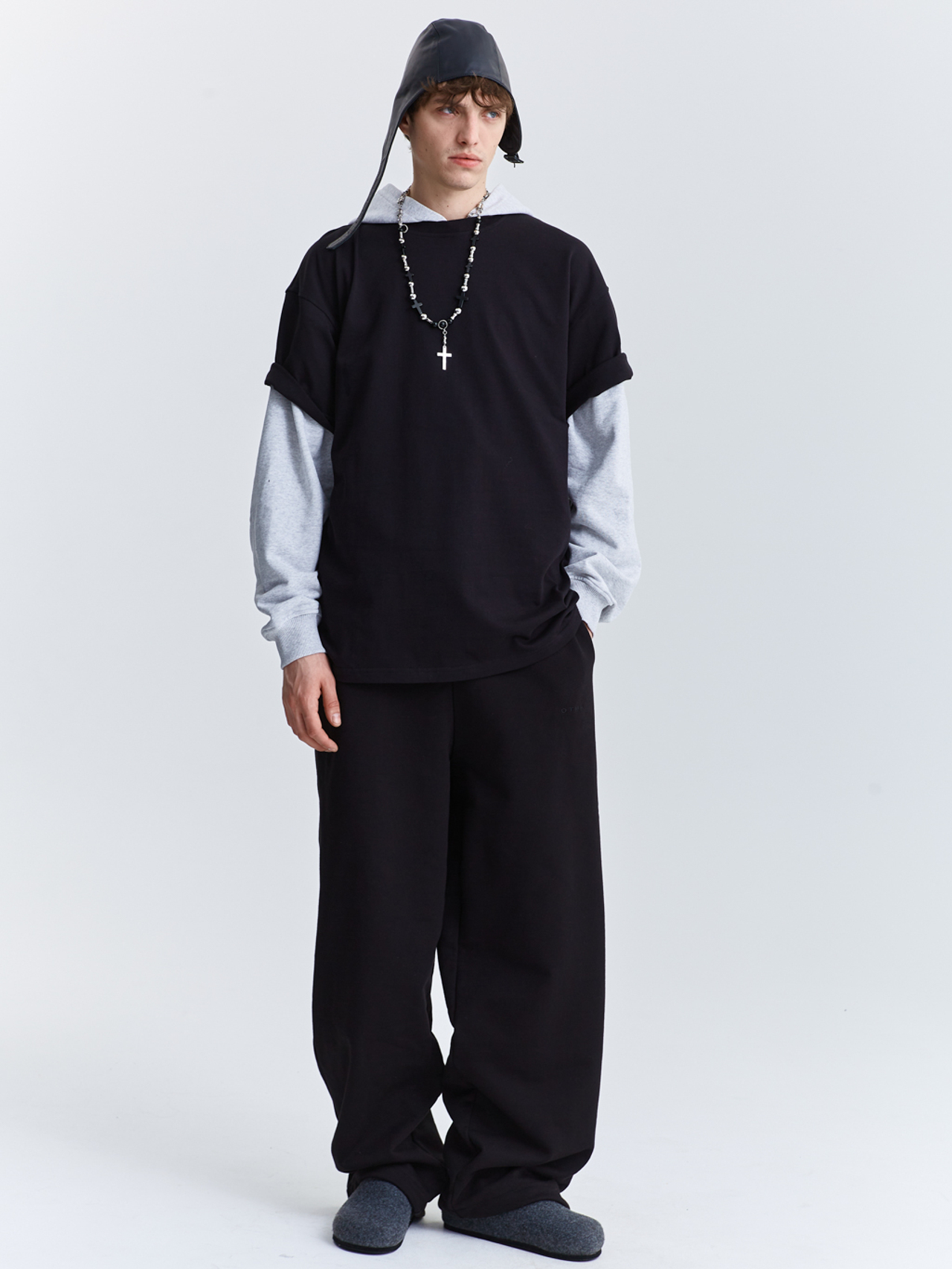 Брюки багги из футера