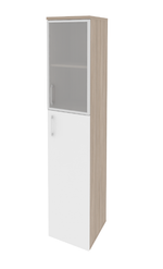 Шкаф-пенал с высокой дверью и стеклом в раме Onix