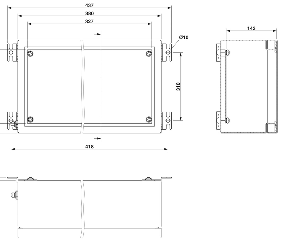 0899061 - C S6 A 380X380X160 - Пустой корпус
