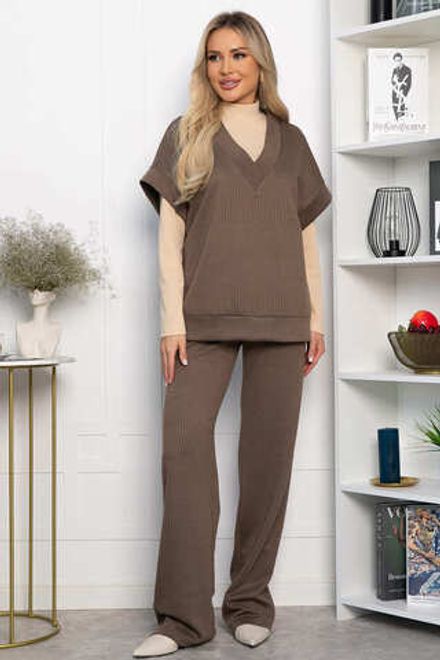 Костюм трикотажный Уютный шарм (коричневый) К14250-5М LT Collection