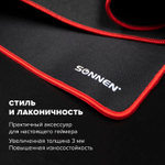Коврик компьютерный для мыши большой SONNEN "CYBER OUTLAW" ткань + резина 400х355х3 мм (2 штуки в упаковке)