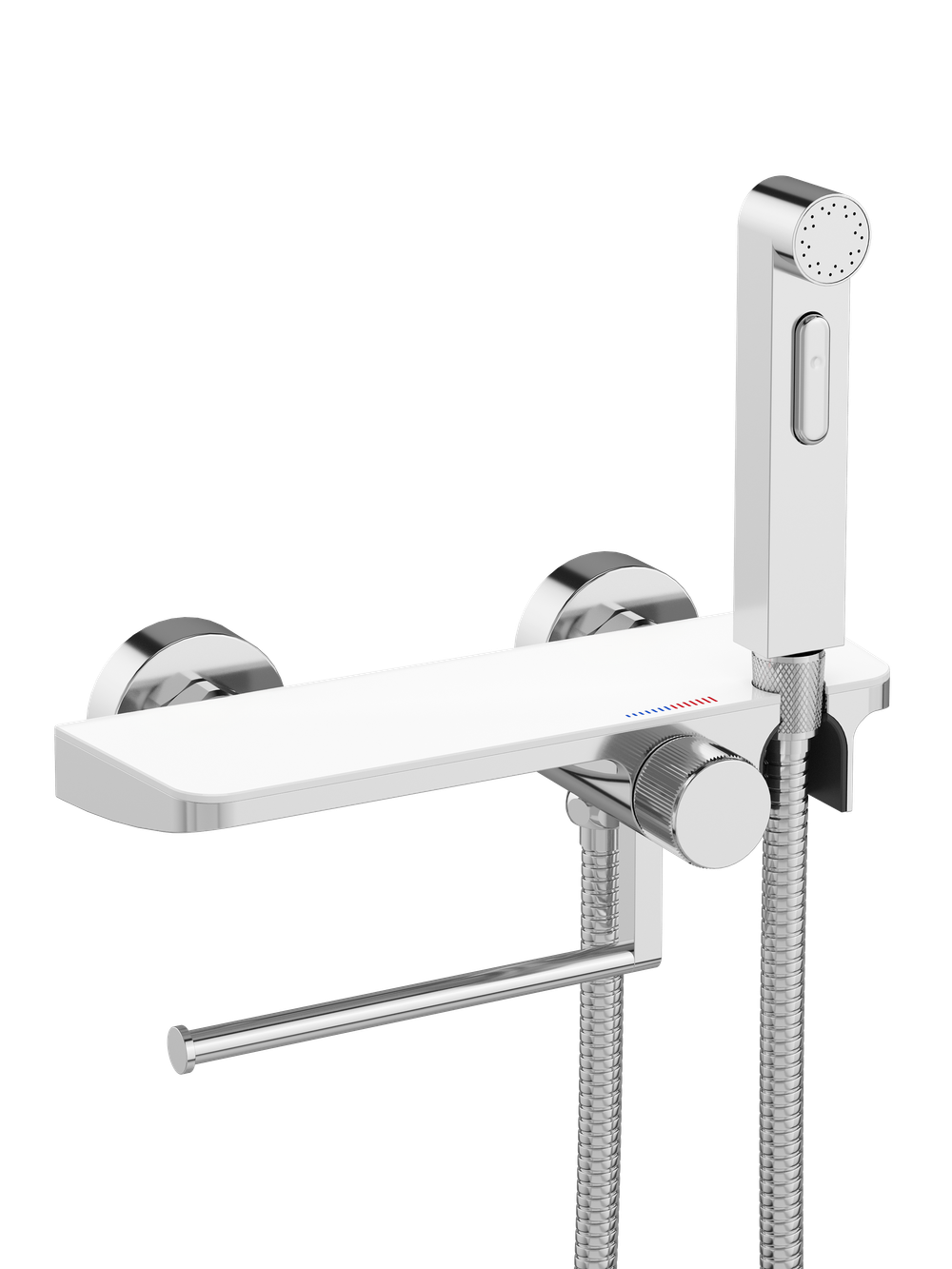 Гигиенический душ STWORKI Сортланд S10155CW со смесителем, хром, белый