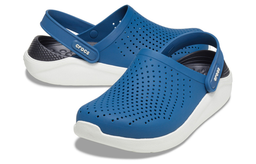 Crocs card Crocs LiteRide round head lightning hole shoes for men and women the same blue