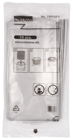 Makita Мешок полиэтиленовый 45л. для DVC860L/DVC864L 10шт. 195432-5 45 л 10 шт.