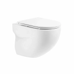 Унитаз подвесной BelBagno ONDA BB066CHR безободковый, с крышкой микролифт, с инсталляцией и кнопкой хром