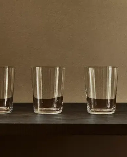ZARA HOME ВЫСОКИЕ СТАКАНЫ ИЗ СТЕКЛА (НАБОР ИЗ 4 ШТ.), ПРОЗРАЧНЫЙ