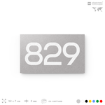 Номер на дверь 829, табличка на дверь для офиса, квартиры, кабинета, аудитории, склада, серая 120х70 мм, Айдентика Технолоджи