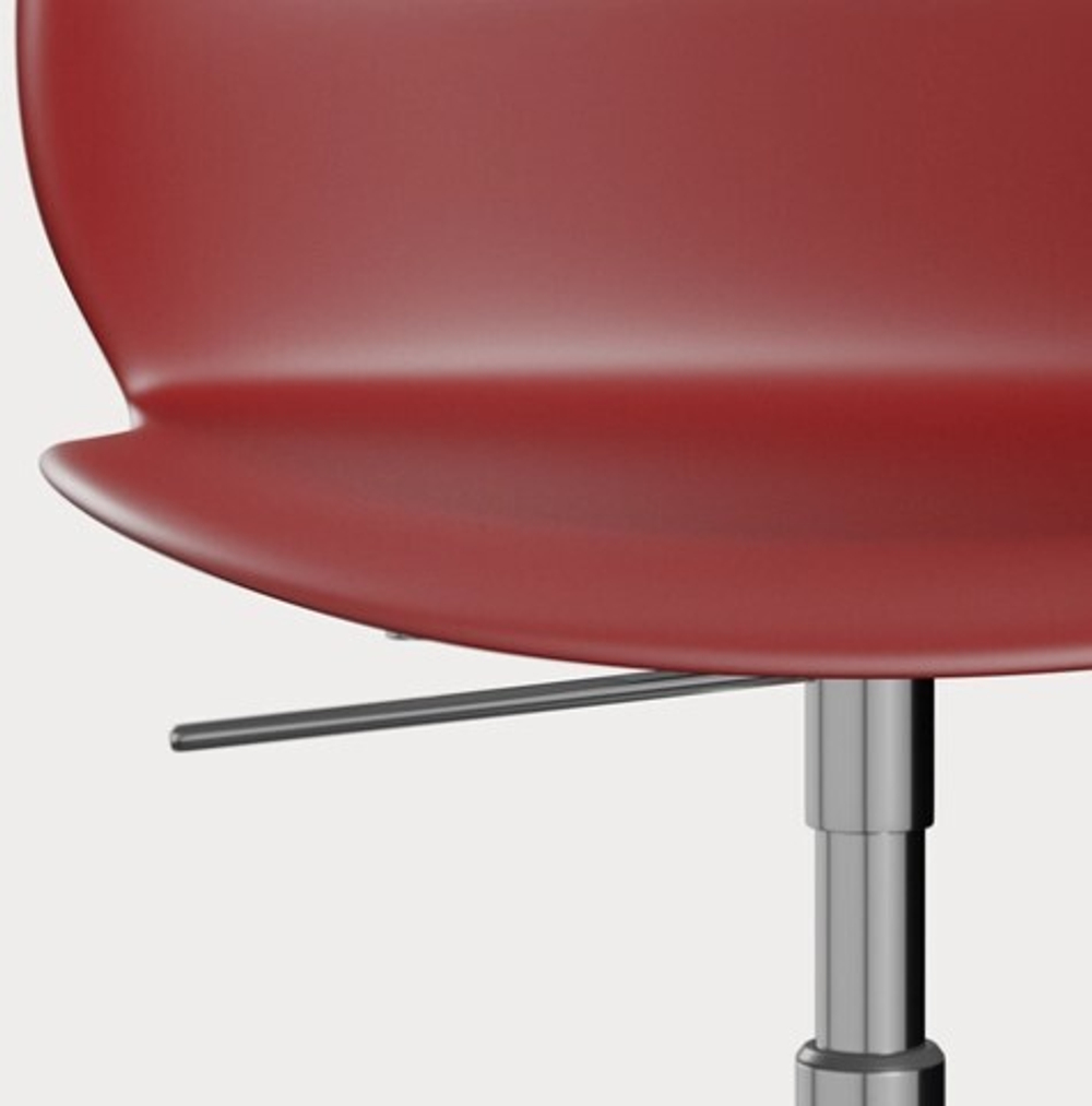Кресло N02™ Recycle FRITZ HANSEN  алюминий/пластик/dark red 625х625х900h
