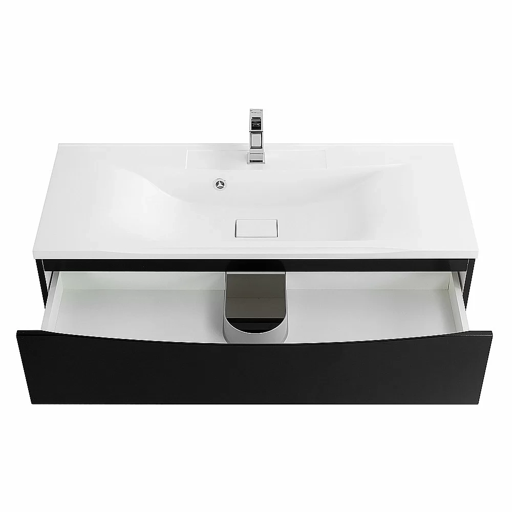 Тумба с раковиной Belbagno MARINO 120 подвесная Nero Lucido