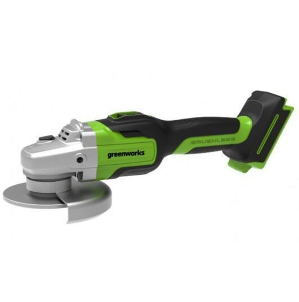 Аккумуляторная угловая шлифовальная машина Greenworks GD24AGK2,3200207UA, 24v, АКБ 2 А·ч и ЗУ,сумка