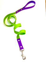 Поводок из биотана 25 мм, длина 5 м, салатовый и фиолетовый
