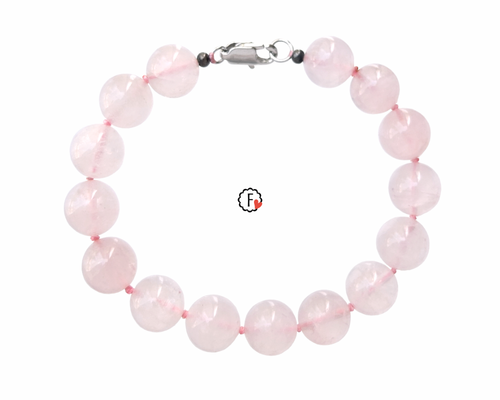 браслет из розового кварца (б-0960-16)