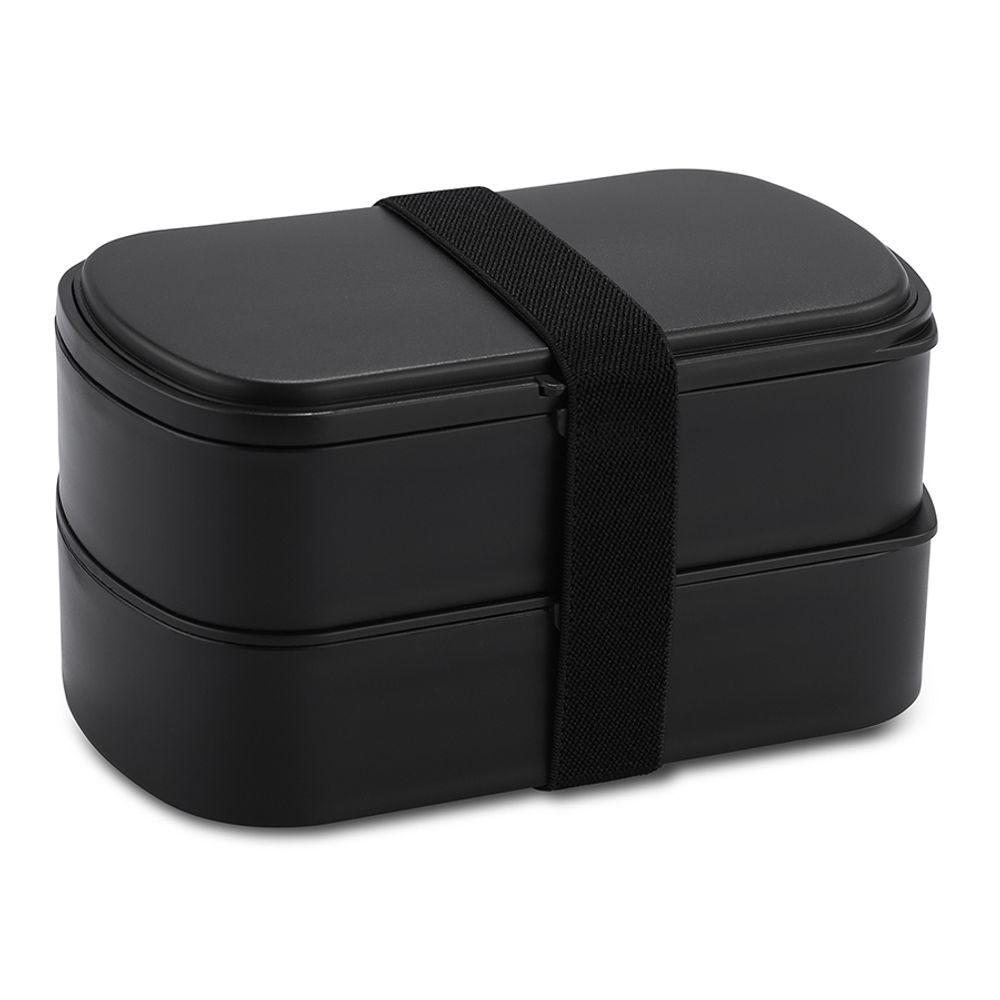 Ланч-бокс с приборами Food Time, 1 л, черный