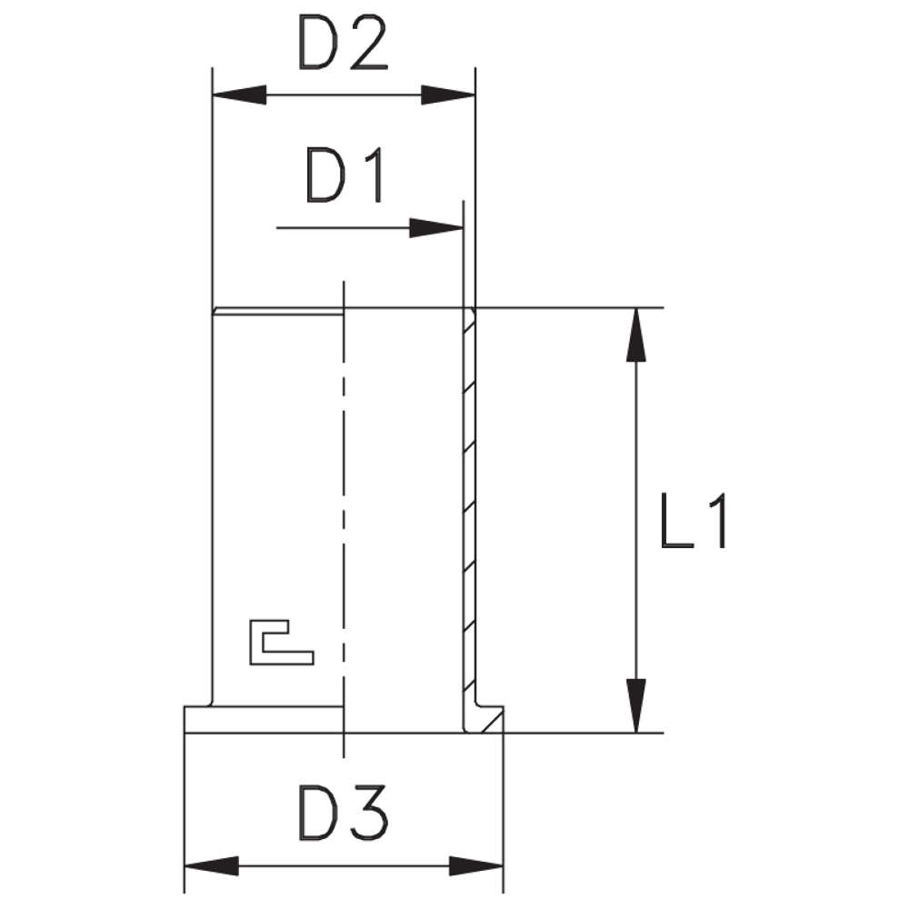 Втулка усиливающая DN 28 (без резьбы)