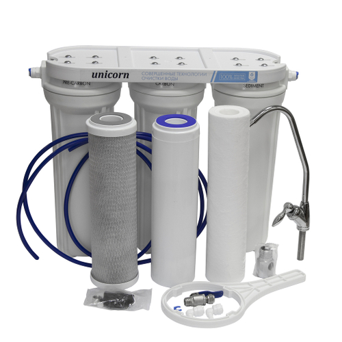 Фильтр под мойку 1/2'' трехступ хол. вода 10" UNICORN (FPS_3) (PS10 -5, FCBL-1,FСВ-10)