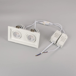 Светильник MS-VORTEX-BUILT-S170x90-2x12W Warm3000 (WH-WH, 40 deg, 230V) (Arlight, IP20 Металл, 5 лет) 057761