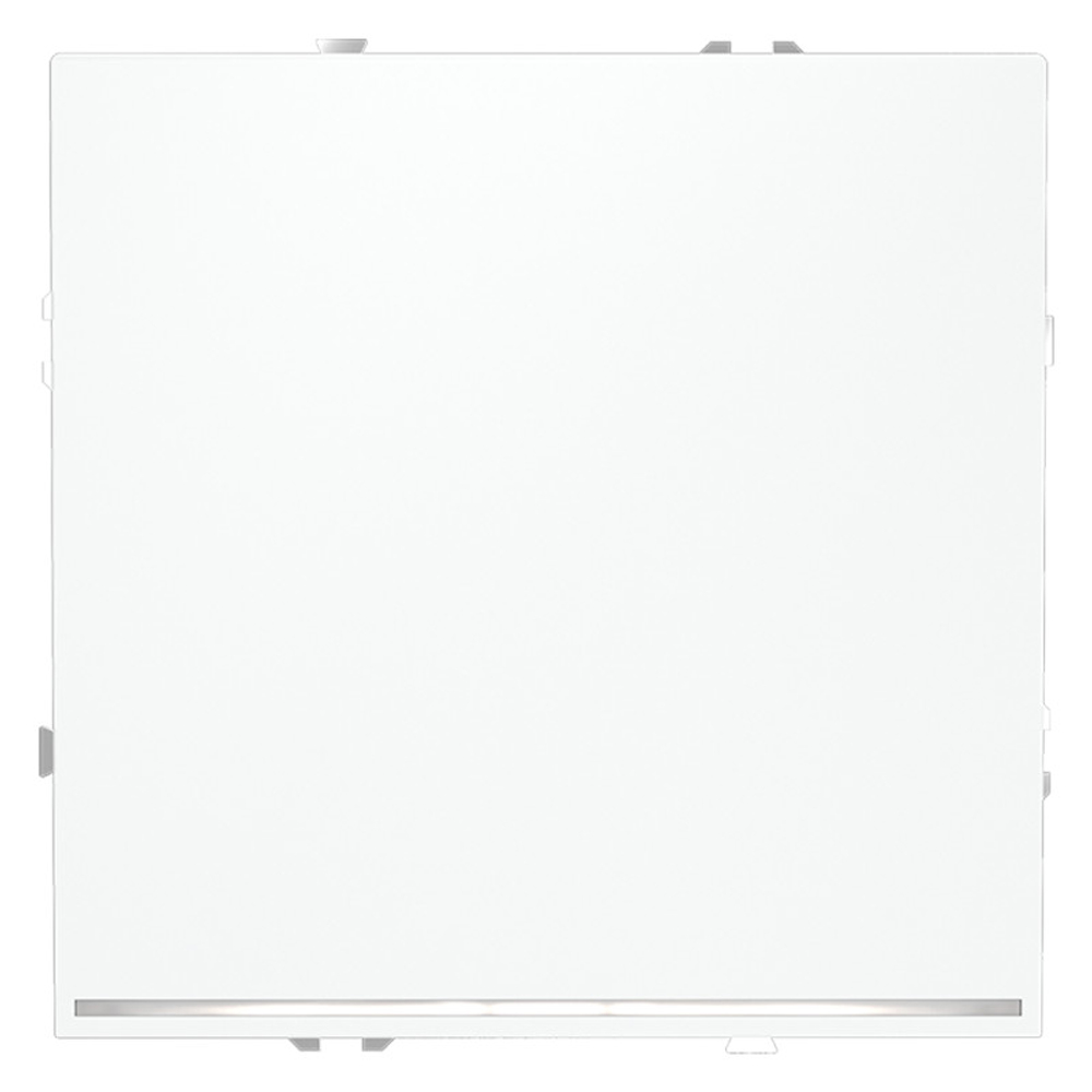 Выключатель встраиваемый VOLTUM S70 одноклавишный с подсветкой 10А, (белый матовый)