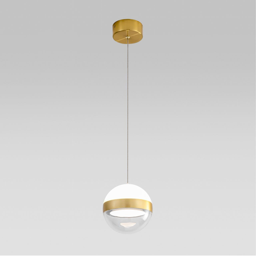 5036/9L L-VISION ODL24 511 ант.бронза/прозрачн/молочный/металл/акрил Подвес LED 9W 4000K 480лм RONI