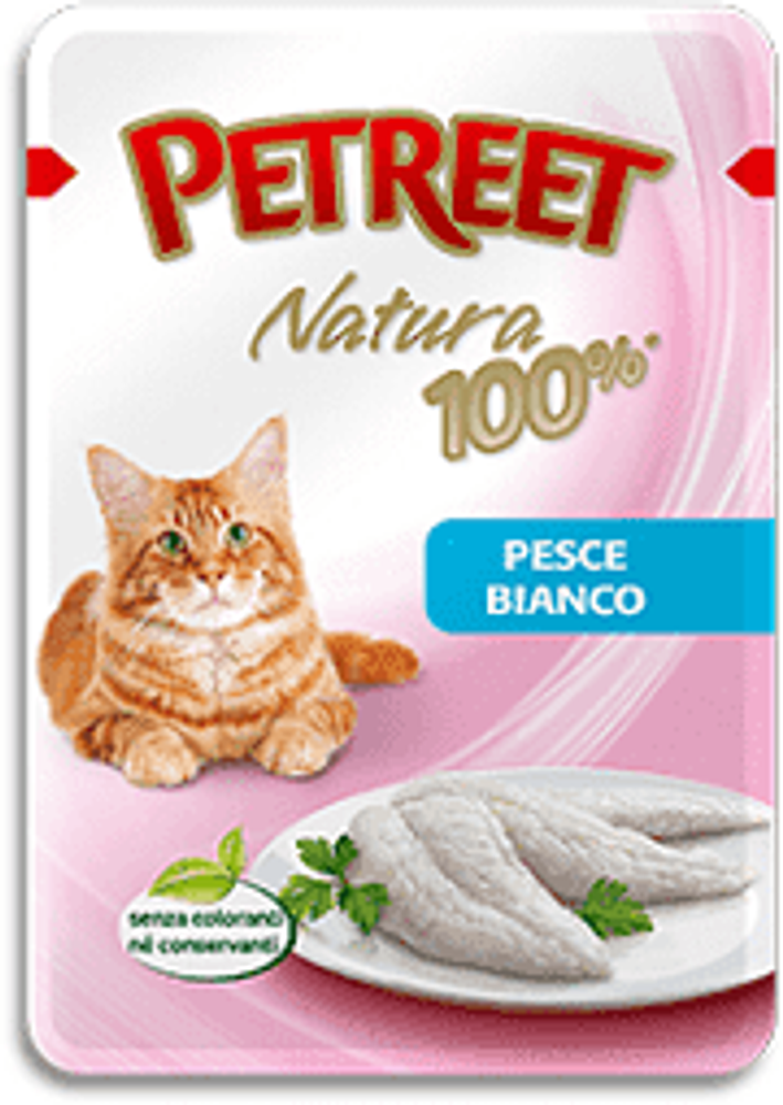 Petreet Пауч для кошек Белая рыба 85 г