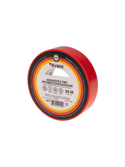 Изолента ПВХ профессиональная 0.18х19мм 20м красн. Kranz KR-09-2804