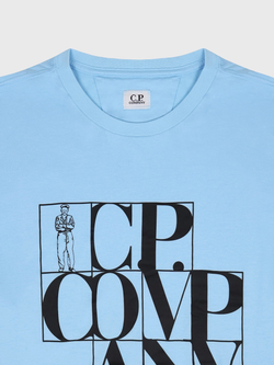 Футболка C.P. Company Logo Print Light Blue