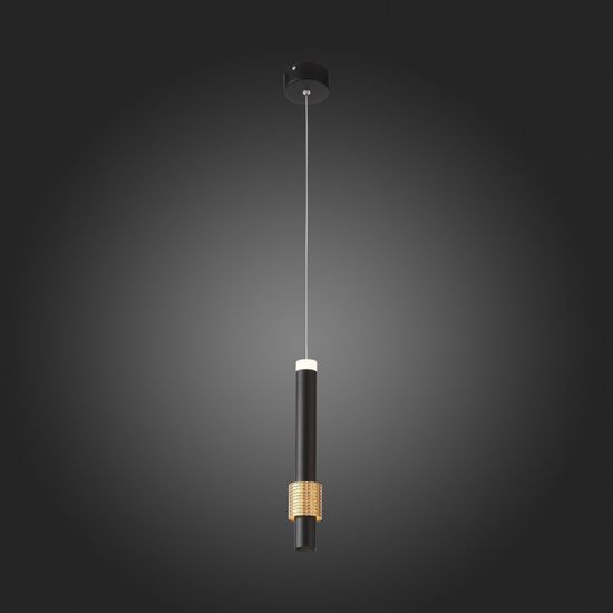 SL1591.403.01 Светильник подвесной ST-Luce Черный, Анодированный золотой/Черный LED 1*6W 3000K Подвесные светильники