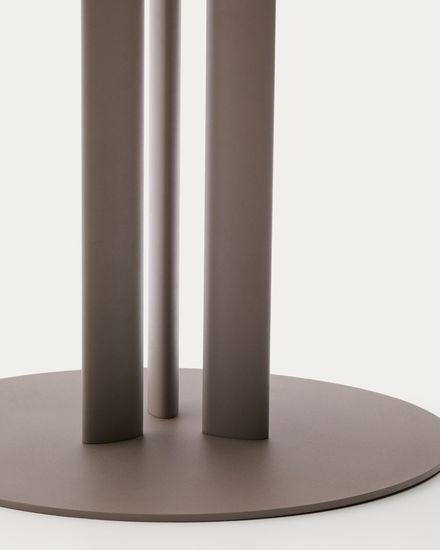 Уличный стол Sedalis из стали со столешницей из серо-коричневого алюминия Ø80 см Испания La Forma