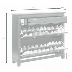 Тумба для обуви 21 Рауна (белый воск)