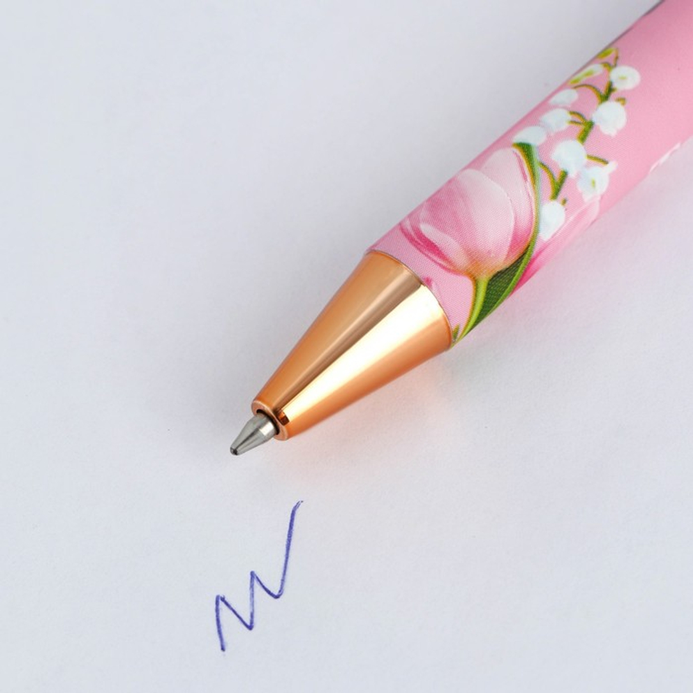 Подарочный набор: термостакан, ежедневник А6, 120 л., брелок, ручка «8 марта»