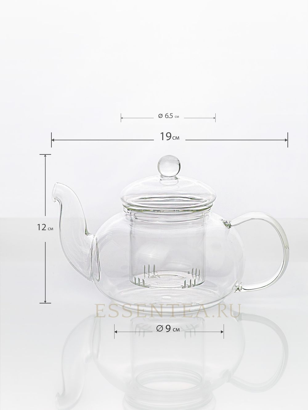 чайник стеклянный размеры