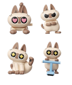 Рандомная фигурка Blind Box TOPTOY Siamese Cat Azuki San Moving