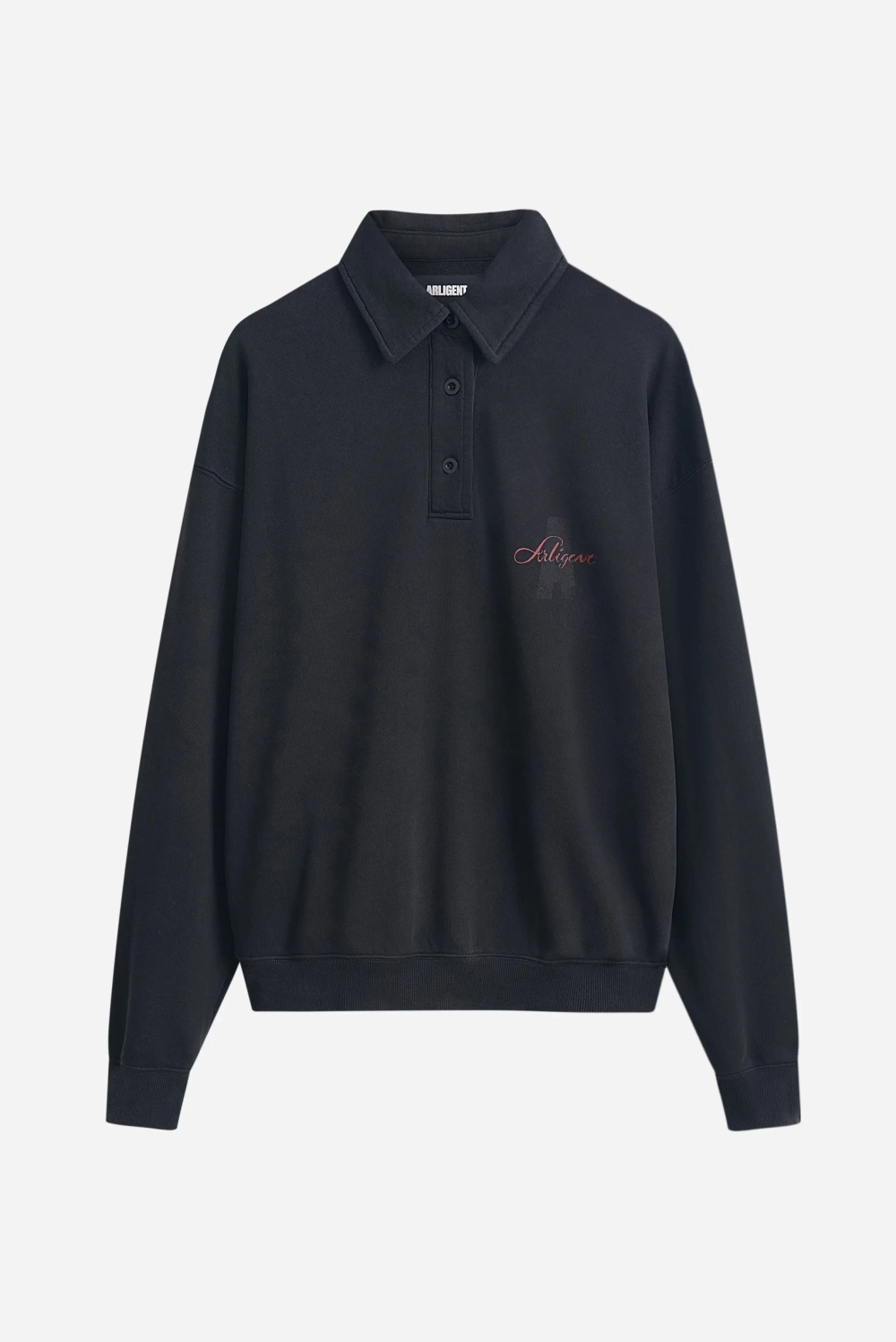 Свитшот с воротником поло