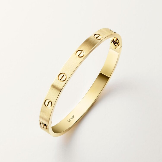 Cartier LOVE bracelet, classic model in yellow brushed gold