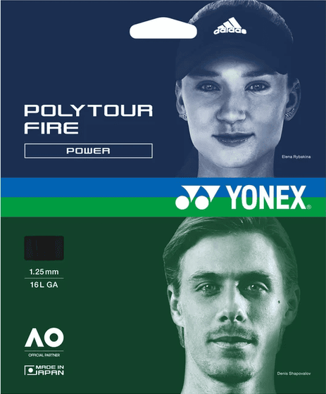 Теннисная струна Yonex Polytour Fire Black - 1.25 Set (12 м), арт. PTGF125-007
