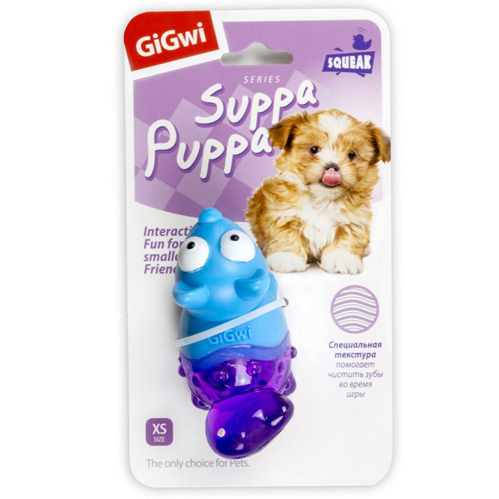 Gigwi SUPPA PUPPA игрушка для маленьких собак лиса с пищалкой 8 см