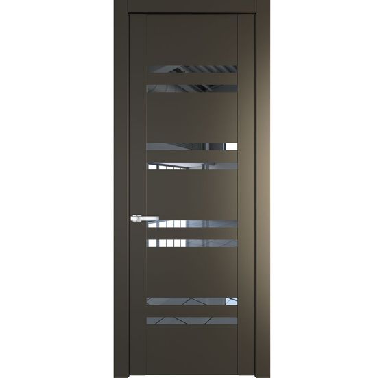 Межкомнатная дверь эмаль Profil Doors 1.6P перламутр бронза стекло прозрачное