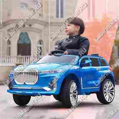 Детский электромобиль "BMW X5" синий