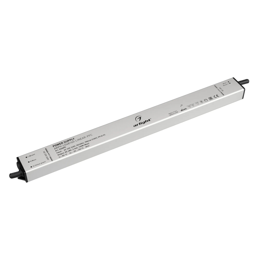 Блок питания ARPV-LG48160-LINEAR-PFC (48V, 3.34A, 160W) (Arlight, IP67 Металл, 5 лет) 034895