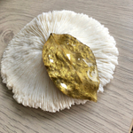 брошь лист золото 2046