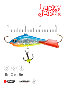 Балансир LUCKY JOHN Baltic №3 (+тройник), цвет 65HRT
