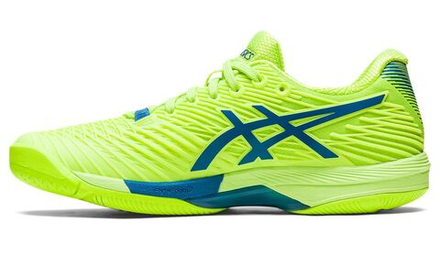 Женские Кроссовки теннисные Asics Solution Speed FF 2 - hazard green/reborn blue