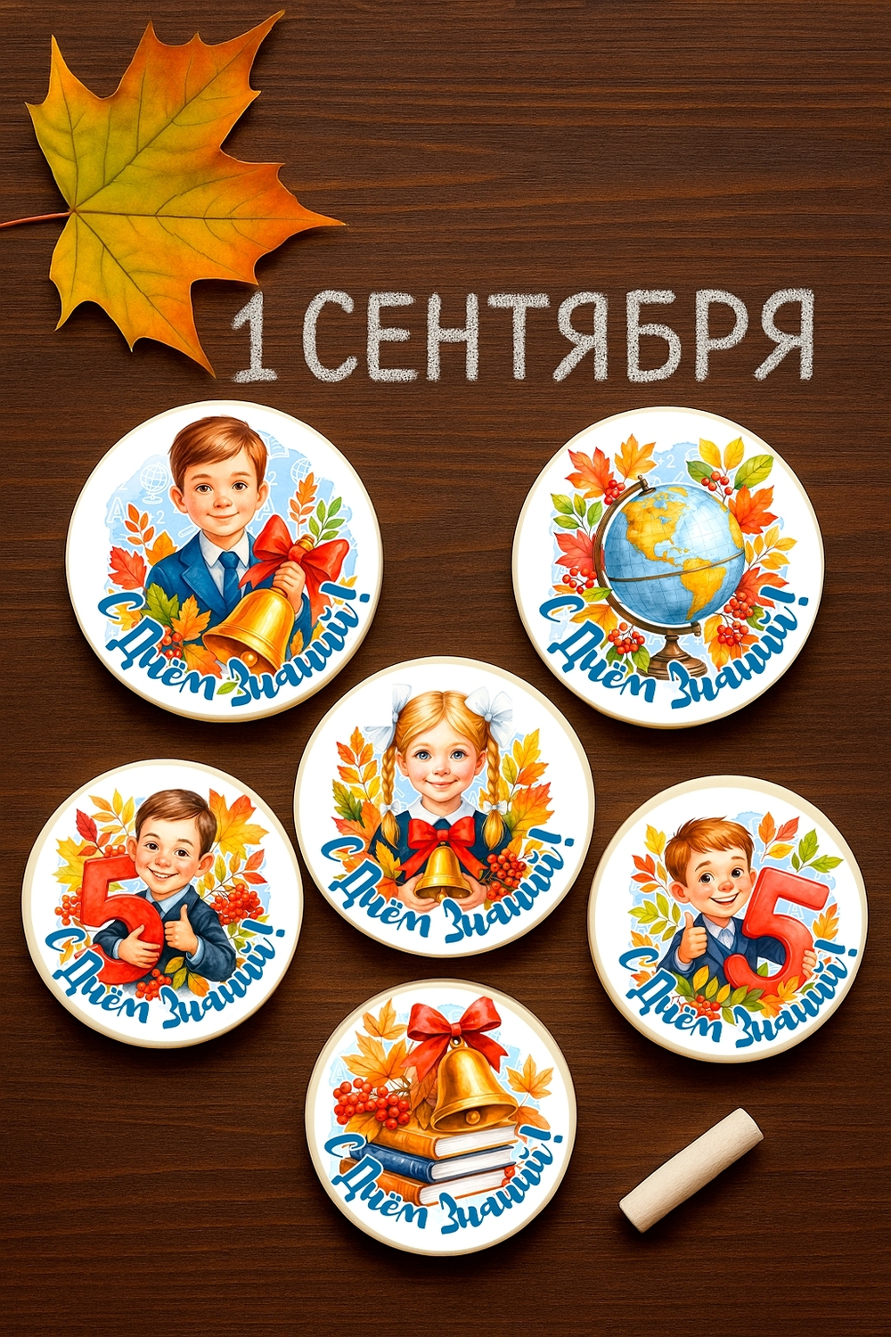 Медалька из шоколадной глазури (1 сентября)