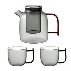 Набор из чайника и двух чашек misty, 1,5 л