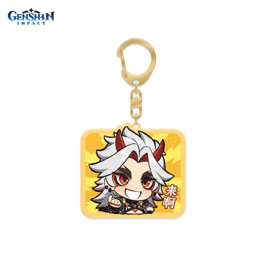 Брелок акриловый Chibi Expressions Character Acrylic Keychain Arataki Itto 6975213680407